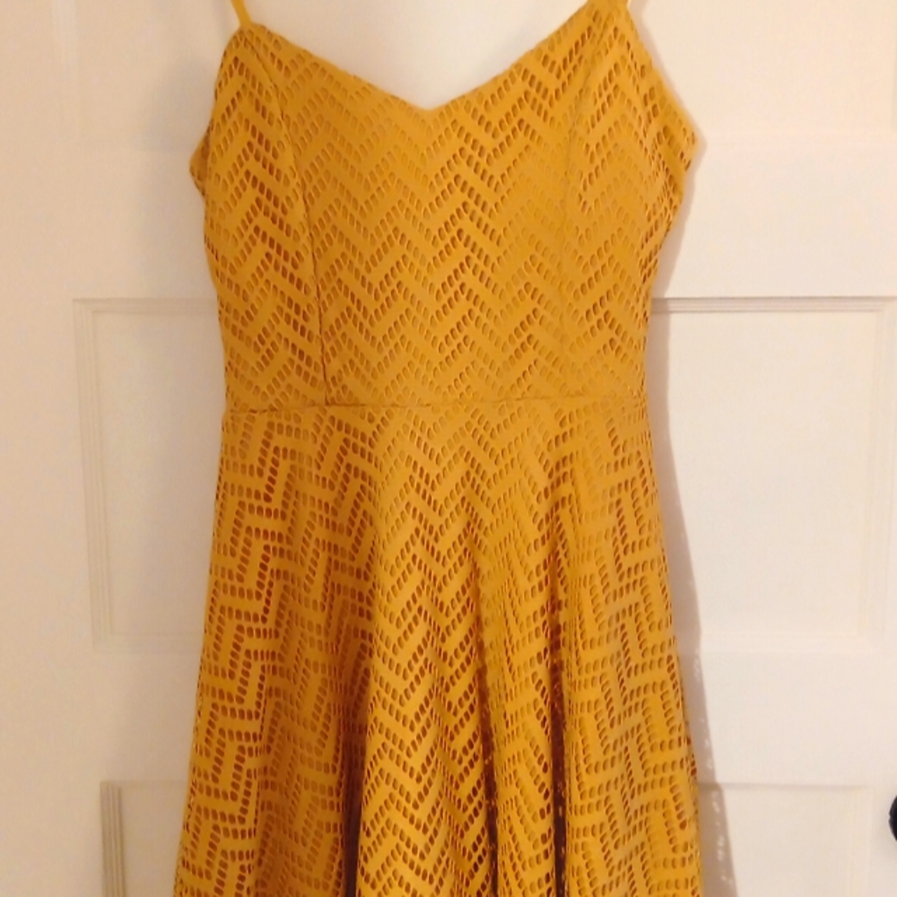 Mustard mini dress